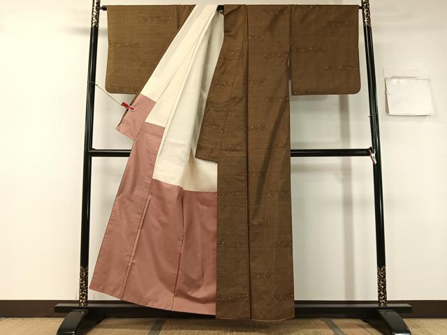 平和屋着物●本場大島紬 7マルキ 吉祥花文 正絹 逸品 CABA4405vp