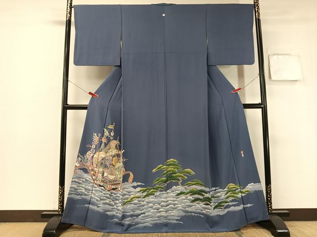 平和屋着物●本加賀友禅作家 東藤岳 色留袖 宝船 正絹 逸品 CABA4639vp