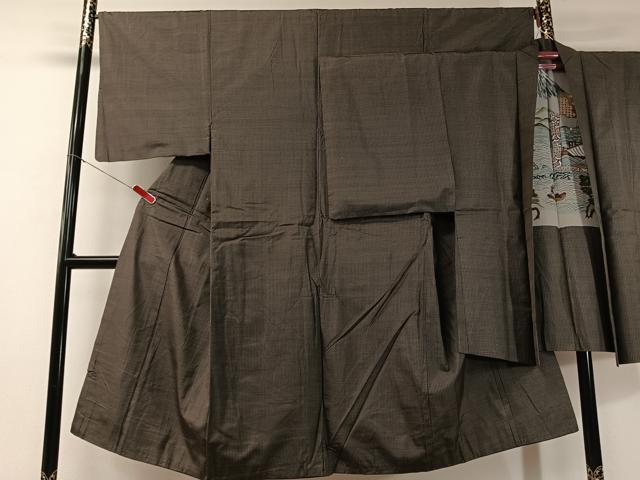 平和屋着物●男性 本場大島紬 アンサンブル 絣文様 正絹 逸品 CABA4658vp