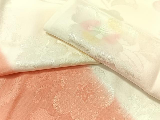 平和屋着物●振袖用長襦袢 袷 辻が花地紋 暈し染め 正絹 逸品 CABA4784vp