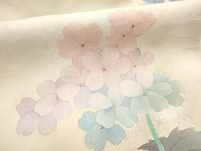 平和屋着物●塩瀬 九寸名古屋帯 手描き 枝花文 金銀彩 正絹 逸品 CABA5060hy