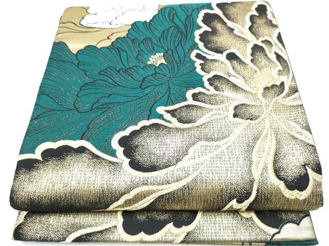 平和屋着物●六通柄袋帯 花舞袖 八尺紋 金銀糸 正絹 逸品 CABA5134hy