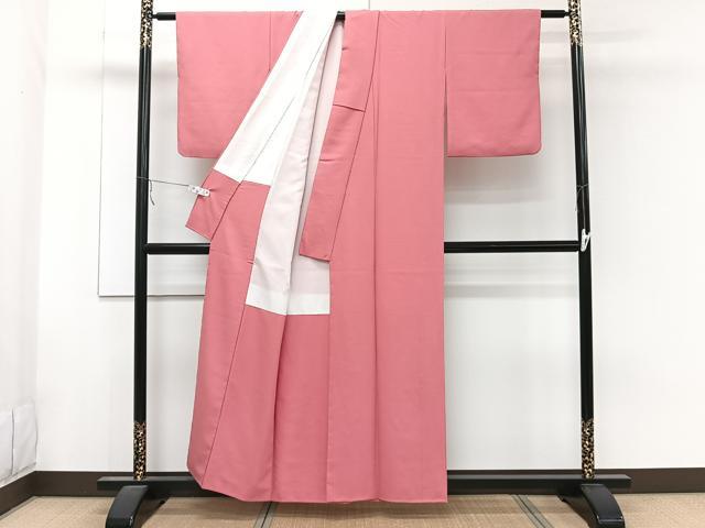 平和屋着物■色無地 真朱色 洗える着物 CABA5577xi