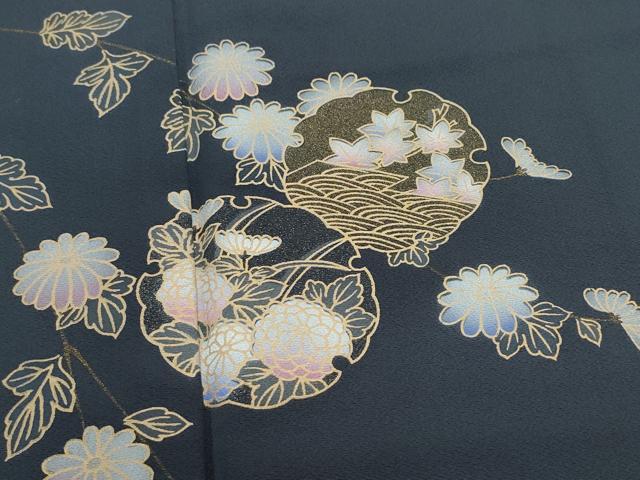 平和屋着物●訪問着 雪輪草花文 金彩 正絹 逸品 CABA6011vf