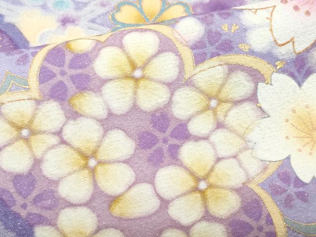 平和屋着物●豪華振袖 駒刺繍 舞花文 銀通し地 仮絵羽 逸品 未使用 CABA6138vf