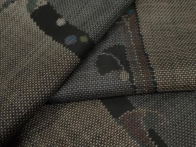 平和屋着物●本場大島紬 9マルキ 舞葉間道 正絹 逸品 CABA6152yc