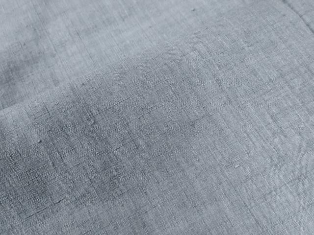 平和屋着物●本場結城紬 重要無形文化財 色無地 桔梗鼠色 正絹 逸品 未使用 CABA6304yc