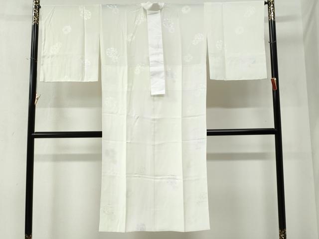 平和屋着物●長襦袢 無双仕立て 草花丸地紋 暈し染め 正絹 逸品 未使用 CABA6363yc