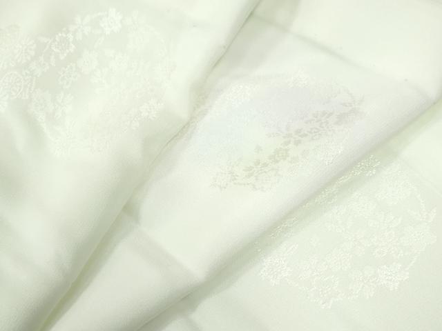 平和屋着物●長襦袢 無双仕立て 草花丸地紋 暈し染め 正絹 逸品 未使用 CABA6363yc