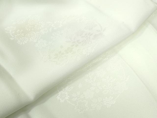 平和屋着物●長襦袢 無双仕立て 草花丸地紋 暈し染め 正絹 逸品 未使用 CABA6363yc