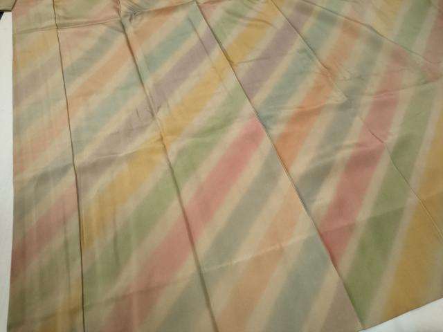 平和屋着物●長襦袢 無双仕立て 斜線文 暈し染め 正絹 逸品 未使用 CABA6365yc