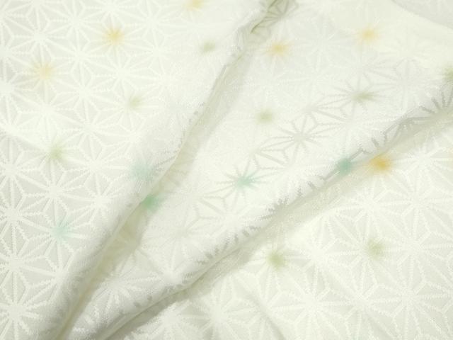 平和屋着物○長襦袢 無双仕立て 人気 麻の葉市松文様 正絹 逸品