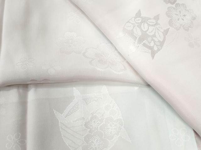 平和屋着物○長襦袢 無双仕立て 糸巻き舞桜地紋 暈し染め 正絹 逸品