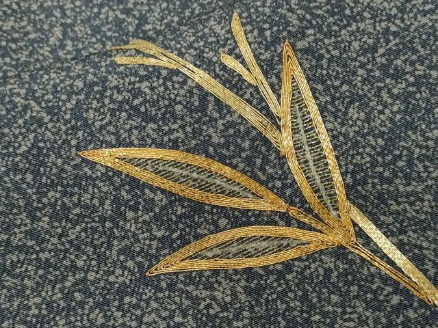 平和屋着物■訪問着 駒刺繍 笹文 正絹 逸品 CABA6976ev