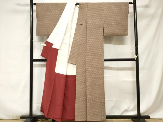 平和屋着物■上質な小紋 亀甲繋ぎ 正絹 逸品 CABA7181ev