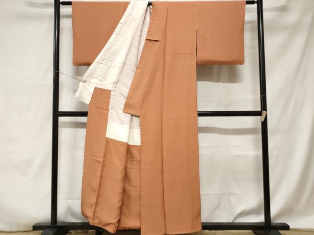 平和屋着物■上質な色無地 ときがら色 正絹 逸品 CABA7211ev