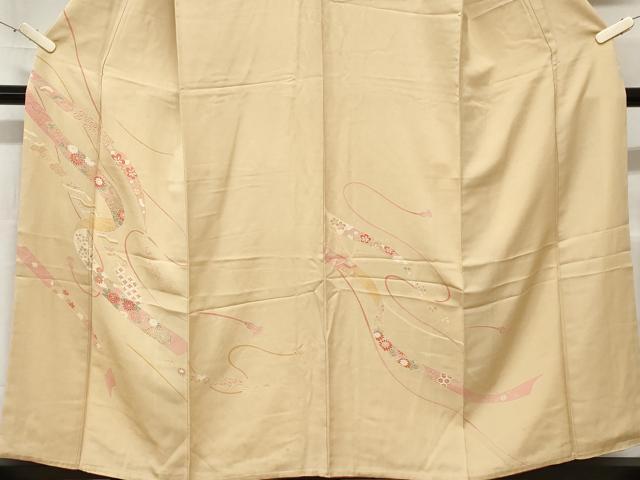 平和屋着物■訪問着 鬘帯花文 正絹 逸品 CABA7271ev