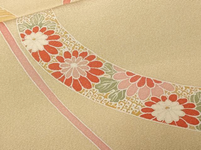 平和屋着物■訪問着 鬘帯花文 正絹 逸品 CABA7271ev