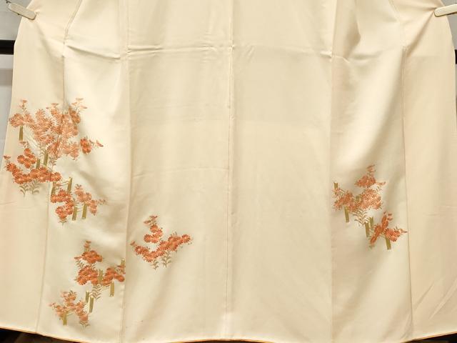 平和屋着物■訪問着 駒刺繍 菊文 金糸 正絹 逸品 CABA7598ev