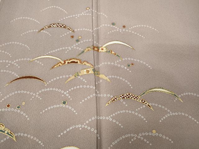 平和屋着物●訪問着 雪芝文 暈し染め 金彩 正絹 逸品 未使用 CABA8046ut