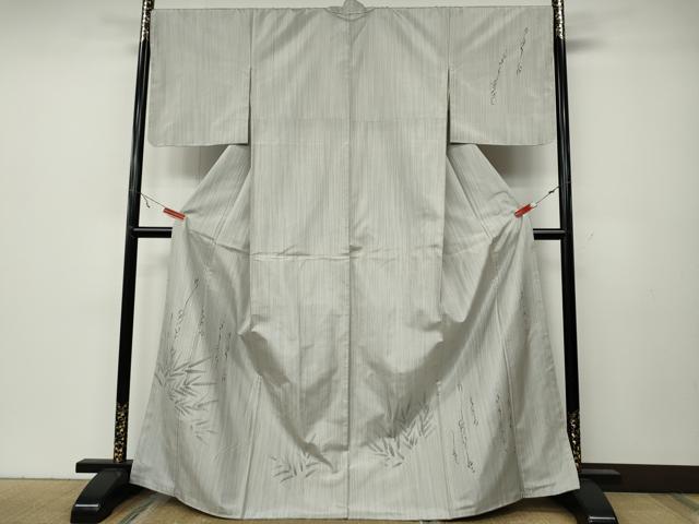 平和屋着物○染色家 岸上純平 訪問着 本場大島紬 手描き 詩歌草木文