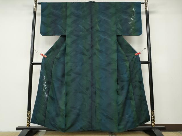 平和屋着物●訪問着 手描き 羽根 蛍暈し 正絹 逸品 CABA8055ut