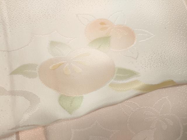 平和屋着物●長襦袢 無双仕立て 橘 地紋起こし 暈し染め 正絹 逸品 CABA8198ut