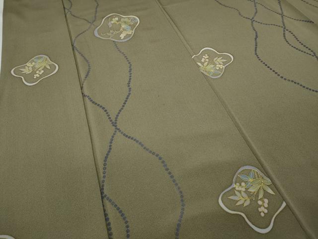 平和屋着物●上質な小紋 葡萄草花文 正絹 逸品 CABA8210ut