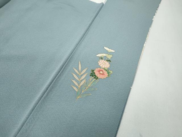 平和屋着物●訪問着 流水短冊草花文 暈し染め 正絹 逸品 CABA8229ut