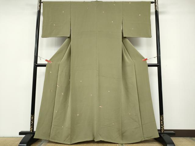 平和屋着物●訪問着 総刺繍 竹屋町刺繍 桐 金糸 鬼しぼ縮緬 正絹 逸品 CABA8237ut