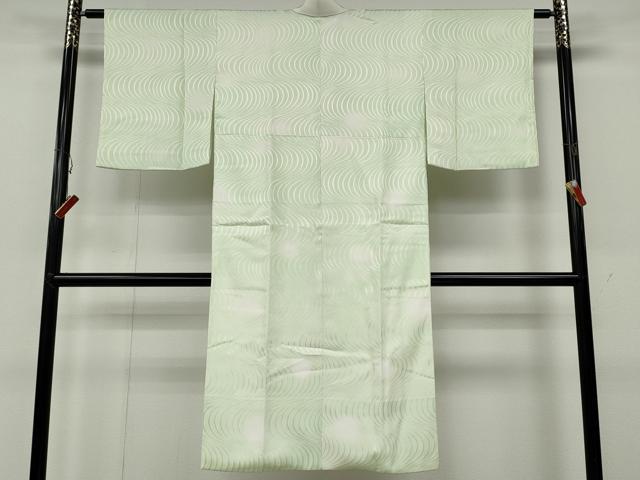 平和屋着物●長襦袢 袷 流水地紋 蛍暈し 正絹 逸品 CABA8269ut