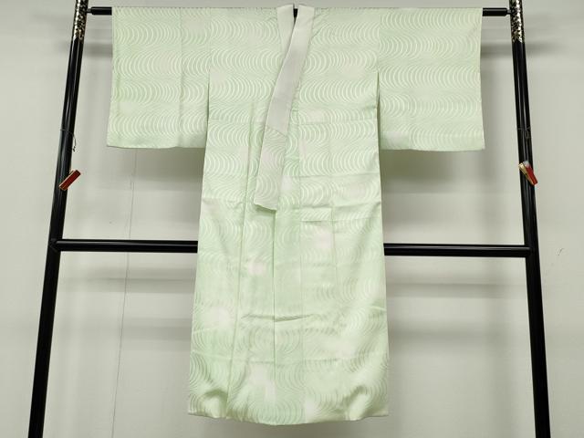 平和屋着物●長襦袢 袷 流水地紋 蛍暈し 正絹 逸品 CABA8269ut