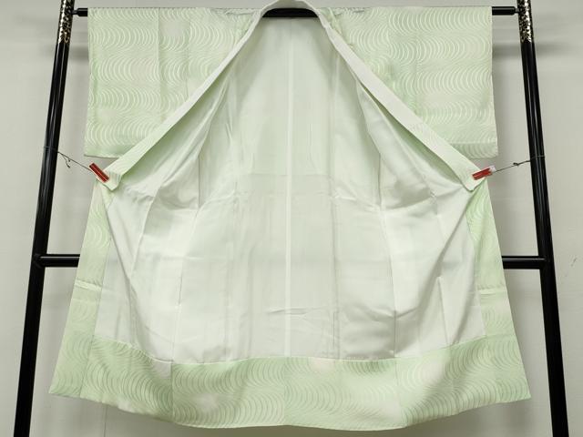 平和屋着物●長襦袢 袷 流水地紋 蛍暈し 正絹 逸品 CABA8269ut
