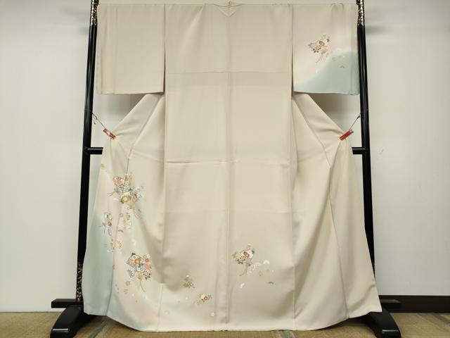 平和屋着物●創業460年・千總 訪問着 扇面花文 暈し染め 正絹 逸品 未使用 CABA8285ut