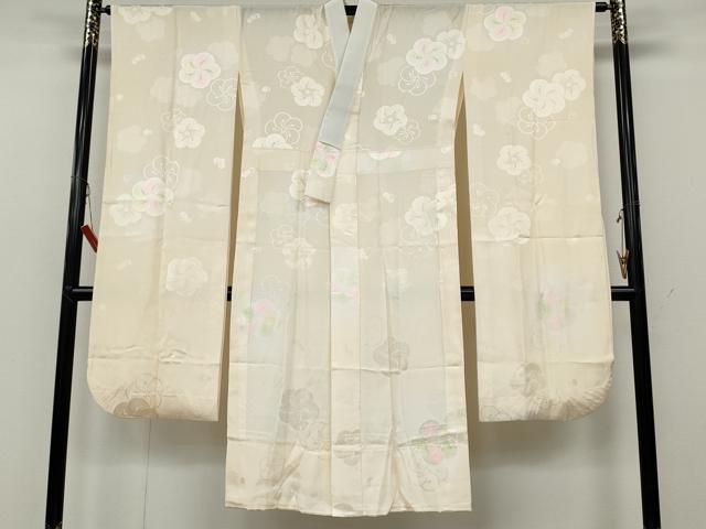 平和屋着物●振袖用長襦袢 無双仕立て 捻梅地紋 暈し染め 正絹 逸品 CABA8286ut