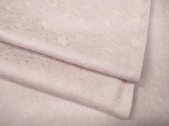 平和屋着物●上質な色無地 南天地紋 鴇色 ロング丈 正絹 逸品 CABA8326ut