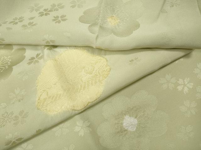平和屋着物●長襦袢 袷 絞り 風景舞花地紋 正絹 逸品 CABA8356ut