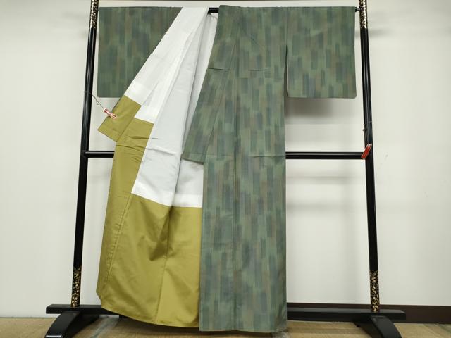 平和屋着物●上質な紬 縞 正絹 逸品 CABA8371ut