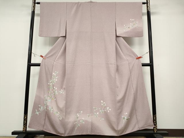 平和屋着物●訪問着 友禅 枝花文 暈し染め 正絹 逸品 CABA8375ut