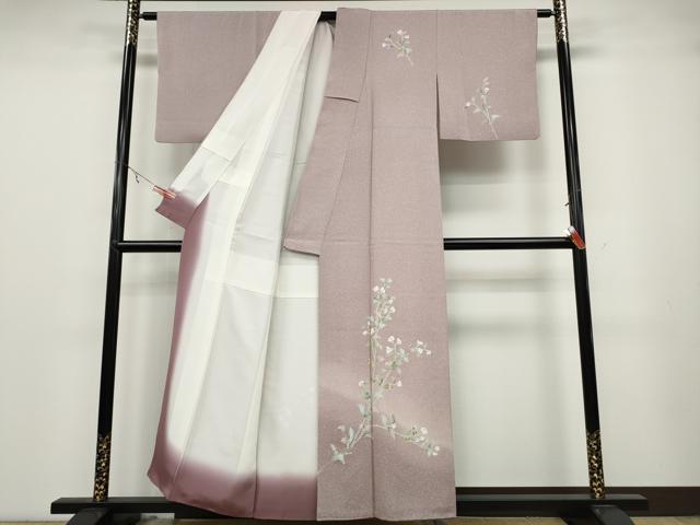 平和屋着物●訪問着 友禅 枝花文 暈し染め 正絹 逸品 CABA8375ut