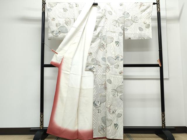平和屋着物▼上質な小紋 貝合わせ文 金彩 正絹 逸品 CABA8687th