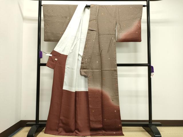 平和屋着物●訪問着 籬舞桜文 暈し染め 金彩 まるやま扱い 正絹 逸品 CABA8847dy