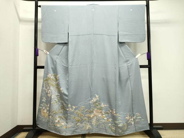 平和屋着物●豪華色留袖 刺繍 風景文 金彩 正絹 逸品 CABA8850dy