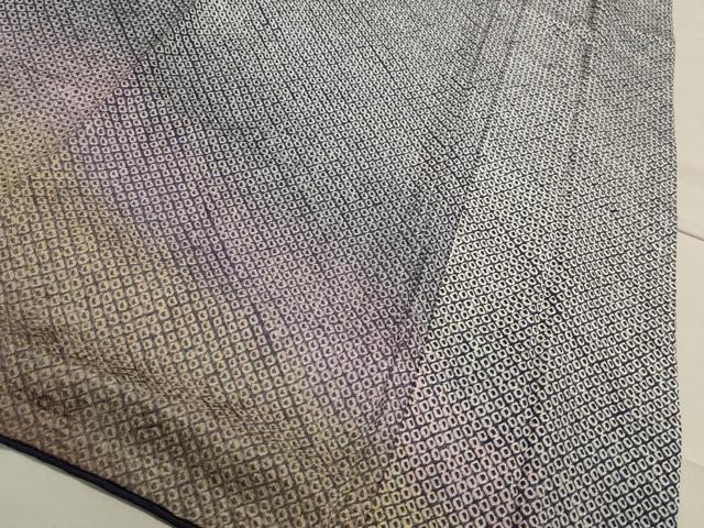 平和屋着物●訪問着 絞り 刺繍 草花丸文 暈し染め 金糸 正絹 逸品 CABA8851dy