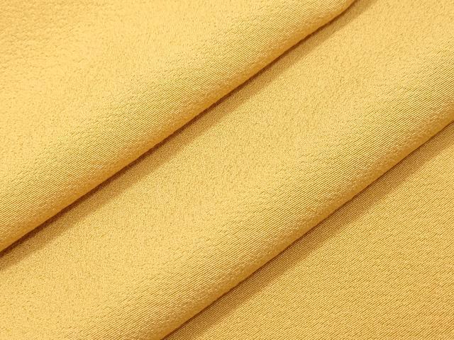 平和屋着物●上質な色無地 柑子色 正絹 逸品 CABA8862dy