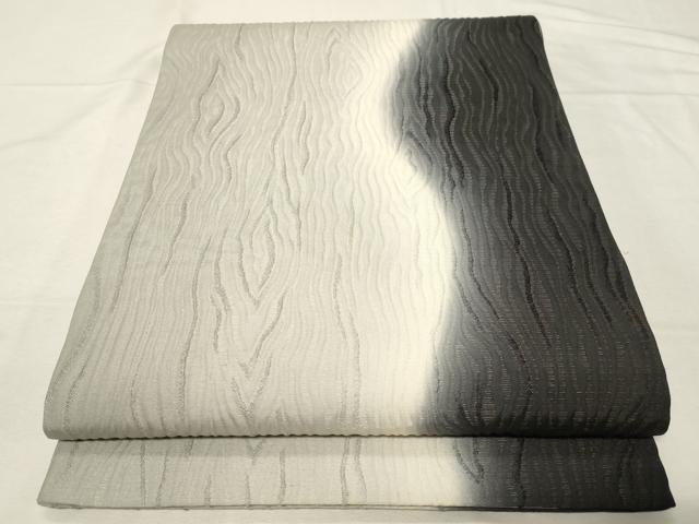 平和屋着物●全通柄袋帯　ふくれ織　杢目文　金通し地　正絹　逸品　CABA9161dy 平和屋着物○全通柄袋帯 ふくれ織 杢目文 金通し地