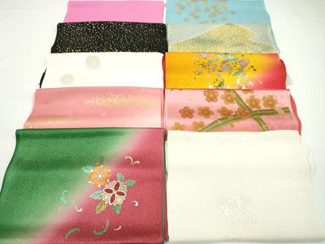 平和屋着物★和装小物 帯揚げ10枚セット 正絹 逸品 CABA9204ju