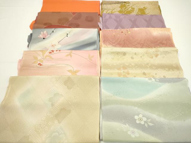 平和屋着物★和装小物 帯揚げ10枚セット 丹後ちりめん 正絹 逸品 CABA9221ju