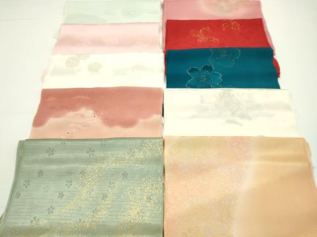 平和屋着物★和装小物 帯揚げ10枚セット 丹後ちりめん 正絹 逸品 CABA9226ju