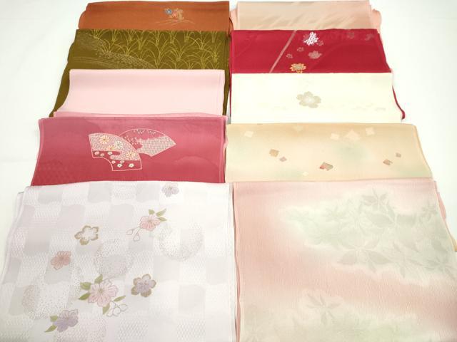 平和屋着物★和装小物 帯揚げ10枚セット 正絹 逸品 CABA9243ju